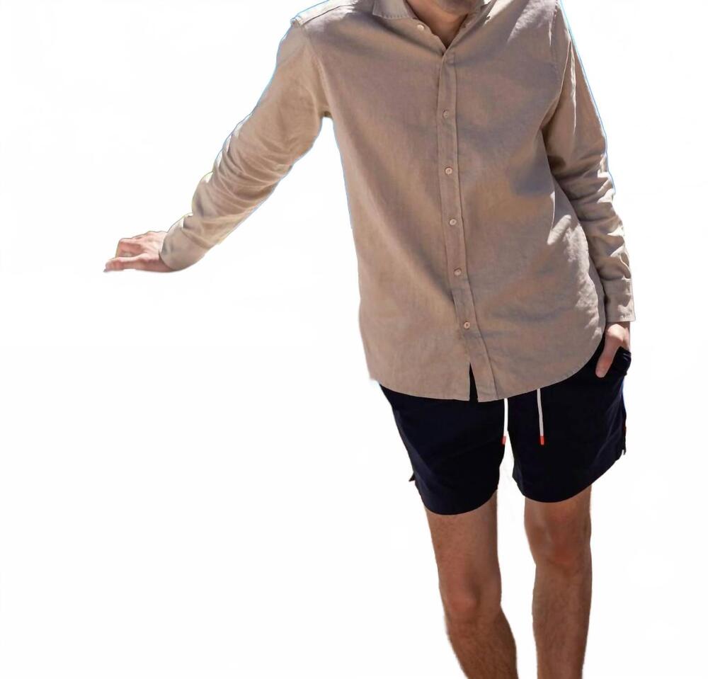 NEW SWIMS santorini sport shirt in mist